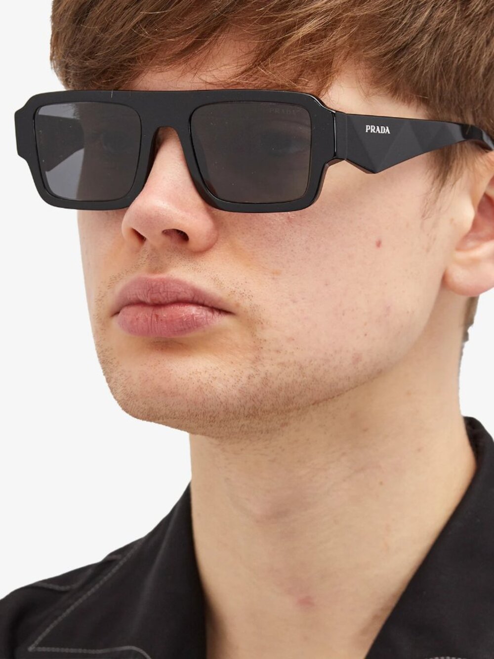 NEW PRADA SQUARE SUNGLASSES PRA05S 16K08Z BLACK SPR A05 16K08Z PRADA EYEWEAR